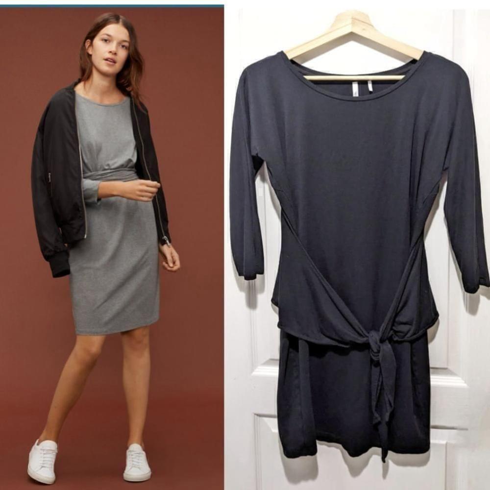 Aritzia the Group Babaton | Friedan tie waist dress in black